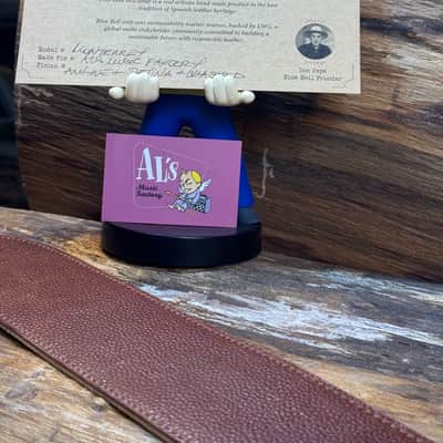Blue Bell Straps  MONTEREY Artisan Custom for Al’s Music Factory  Aniline Patina Washed Silver Hardware image 9