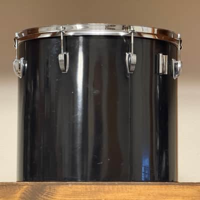 1970's Ludwig 16" Black Cortex 3-Ply Concert Tom 14x16 image 5