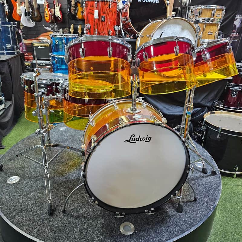 Ludwig Vistalite Drum Kit, Tequila Sunrise Early 70s USED! RKTQQ050725 image 1