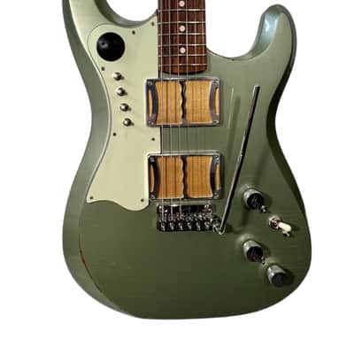 Fiam Mirari 2022 Aged Pinecrest Green over Gold ‘by past Ronin luthier Izzy Lugo’ OG Redwood body NEW (Authorized Dealer) image 2