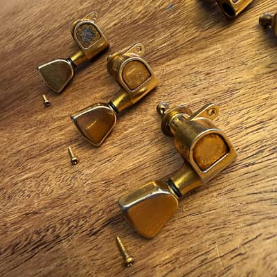 Vintage Gibson-branded Schaller M6 180 gold tuners - '78 original 3x3 set - Norlin Era Les Paul Custom image 3