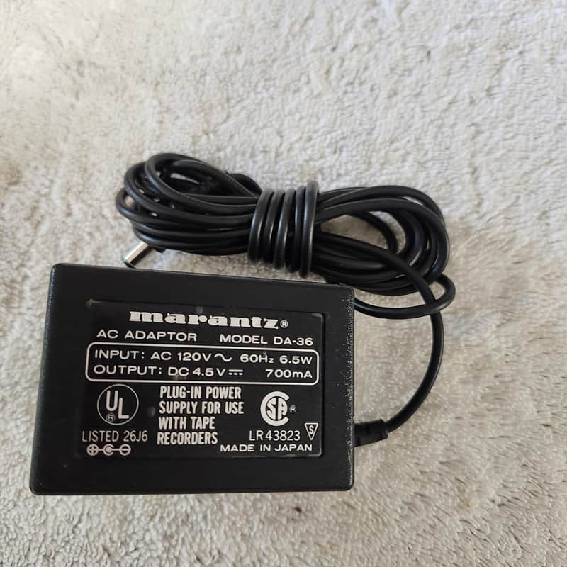 Original Marantz  DA36 4.5VDC Power Adapter for PMD101 PMD201 PMD221 PMD222 PMD420 & PMD430 image 1