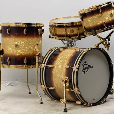 Gretsch 18/12/14/5.5x14" Gold Hdw. USA Custom Drum Set - Exclusive Espresso Burst image 1