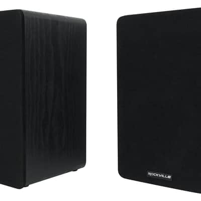 Pair Rockville RockShelf 54B 360w Black 5.25" Home Theater Bookshelf Speakers/4 Ohm image 3