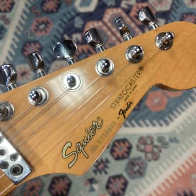 Vintage Squier Stratocaster E7 1987 Guitar w/ system 1 tremolo unit image 3