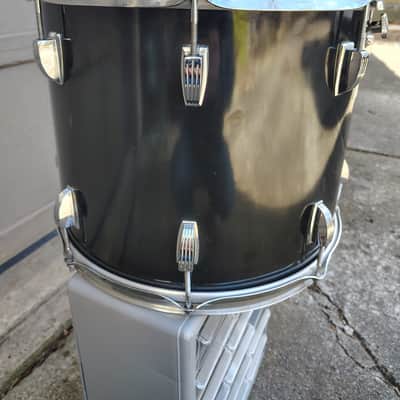 Ludwig 15"(Diameter)x12" (Depth) 3 ply with Inner Rings Tom 1970's - Black Wrap image 4