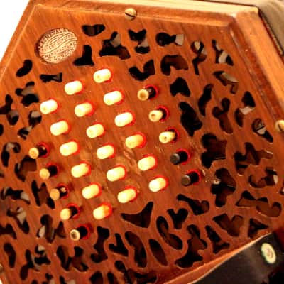 Lachenal 48 button Crane Duet Concertina vintage image 2