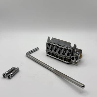 Wilkinson 2 Point Tremolo Bridge W/ WLS130 Locking Steel Saddles 2020’s - Chrome image 1