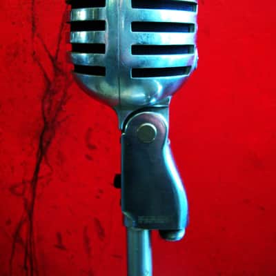 Vintage 1940's Electro-Voice 950 Cardax Crystal Microphone Hi Z with period E.V 423A desk stand DISPLAY image 10