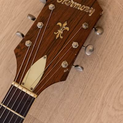 1957 Harmony H62 Vintage Archtop Electric Guitar Sunburst w/ Gibson P-13 Pickups, Case image 4