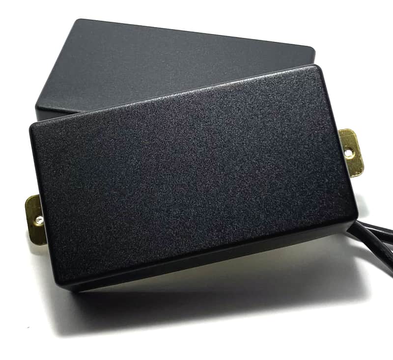 Dragonfire Volt Buckers HH Set, Passive Ceramic Humbucker Bridge + Neck Pickups ~ Solid Cover Black image 1