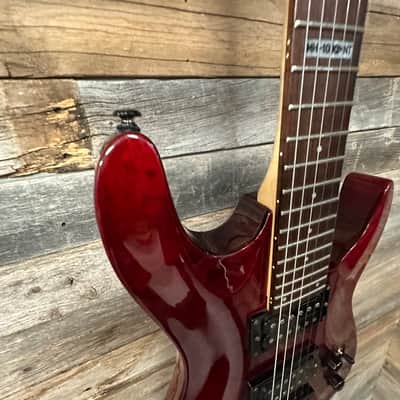 ESP LTD MH-100 QM NT See Thru Black Cherry image 5