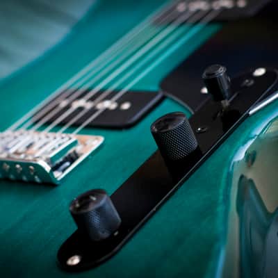 Fender Telemaster Jazzcaster Teal Green  Transparent Custom Offset guitar - USA rosewood neck image 11