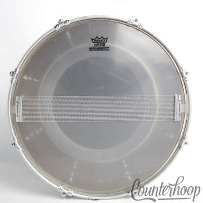 Remo 14x8"Quadura Snare Drum Quick Release Lugs+Acousticon Hoops Chrome Wrap 80s image 8
