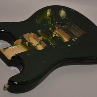 Unbranded S-Style Guitar Body HSH Floyd Rose Translucent Green image 3