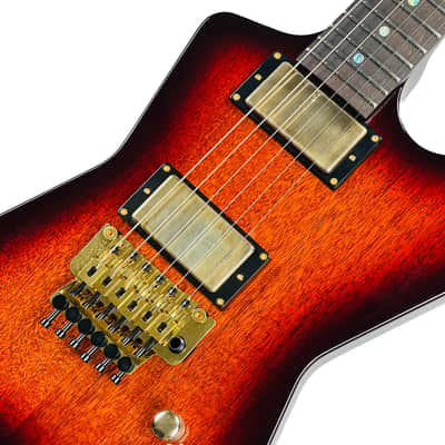 Dean USA Custom Shop ML Mahogany Floyd Rose Gold Hardware - Trans Brazilia image 6