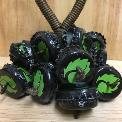 Upcycled Percussion - Bottle Cap Hand Rattle / Shaker - Hop Valley image 3