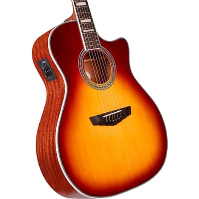 D'Angelico Premier Series Gramercy Single-Cutaway Grand Auditorium Acoustic-Electric Guitar Regular Iced Tea Burst image 7