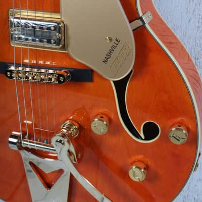 Gretsch Synchromatic Nashville Hollow Body Electric Guitar 50's Orange with Case image 8