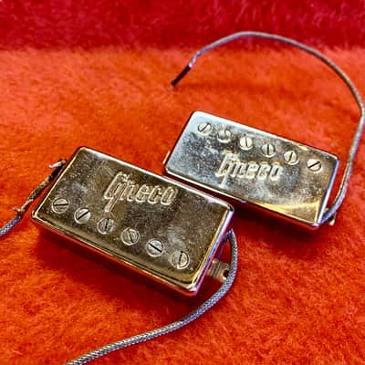 Greco Maxon PAF embossed humbucker pickups 1970's Chrome original
