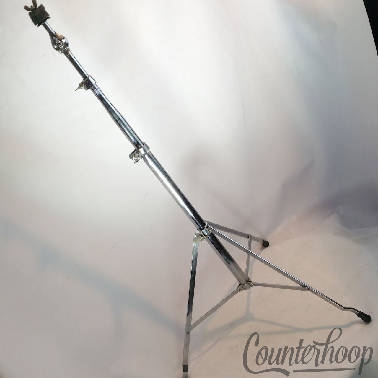 Ludwig Cymbal Stand Atlas Chrome Vintage 60s USA Crash/Ride Single-Braced Excl* — main photograph