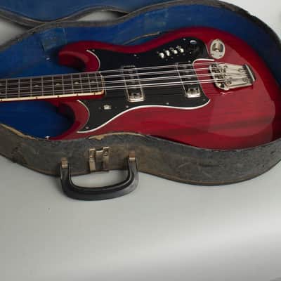 Hagstrom H-8 8-String Bass Solid Body Electric Bass Guitar (1968), ser. #723558, period chipboard case. image 12