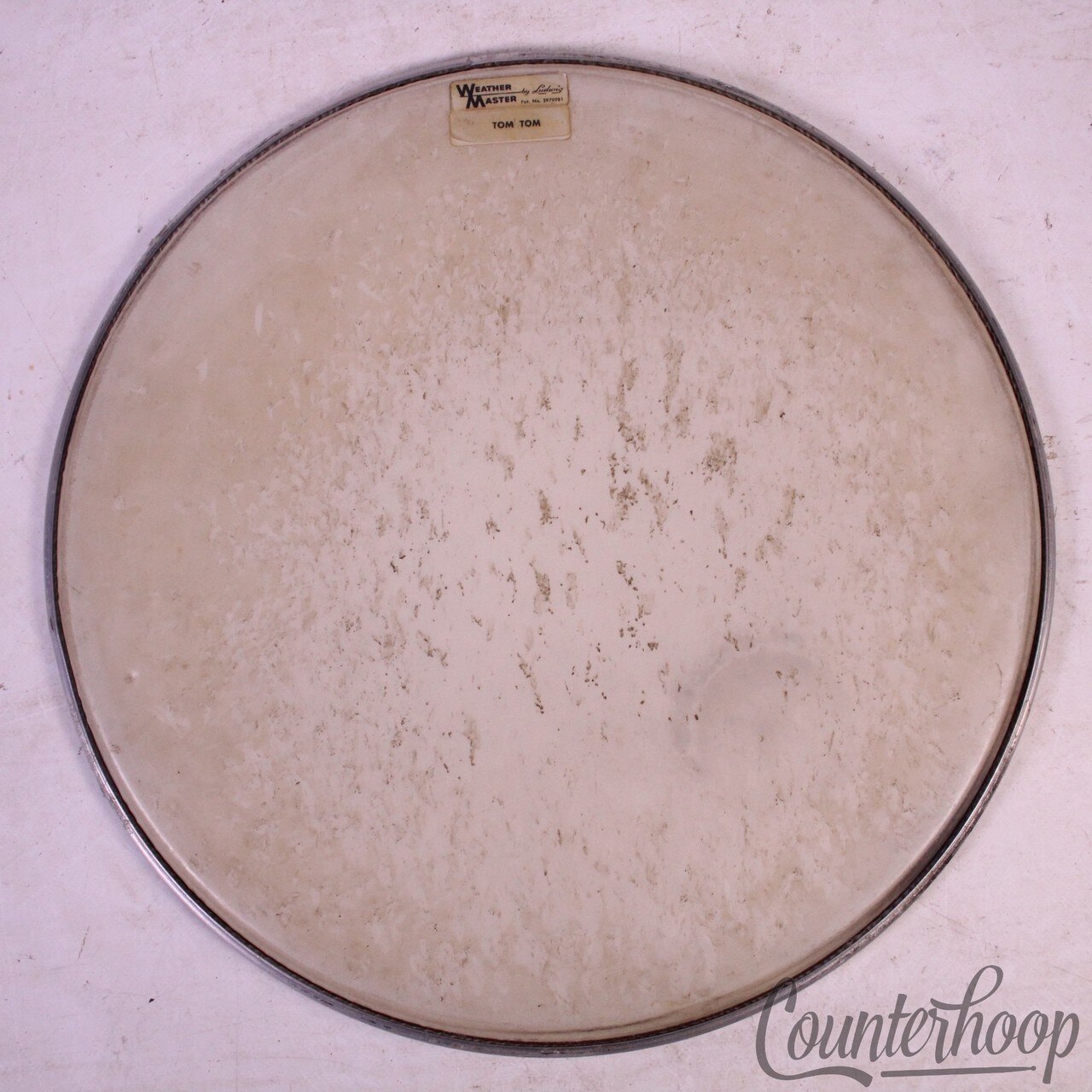 Ludwig 13"WeatherMaster Tom Sticker Drum Head Batter Vintage 60s USA — main photograph