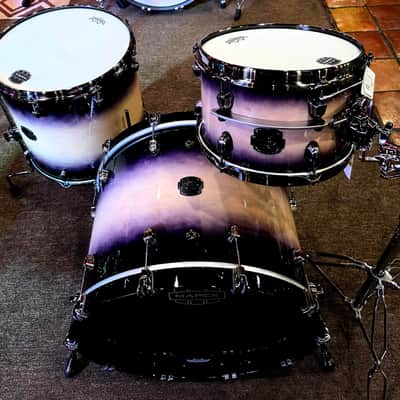 Mapex Saturn Evolution Hybrid Organic Rock 3PC Shell Pack - Exotic Violet Burst Lacquer image 4