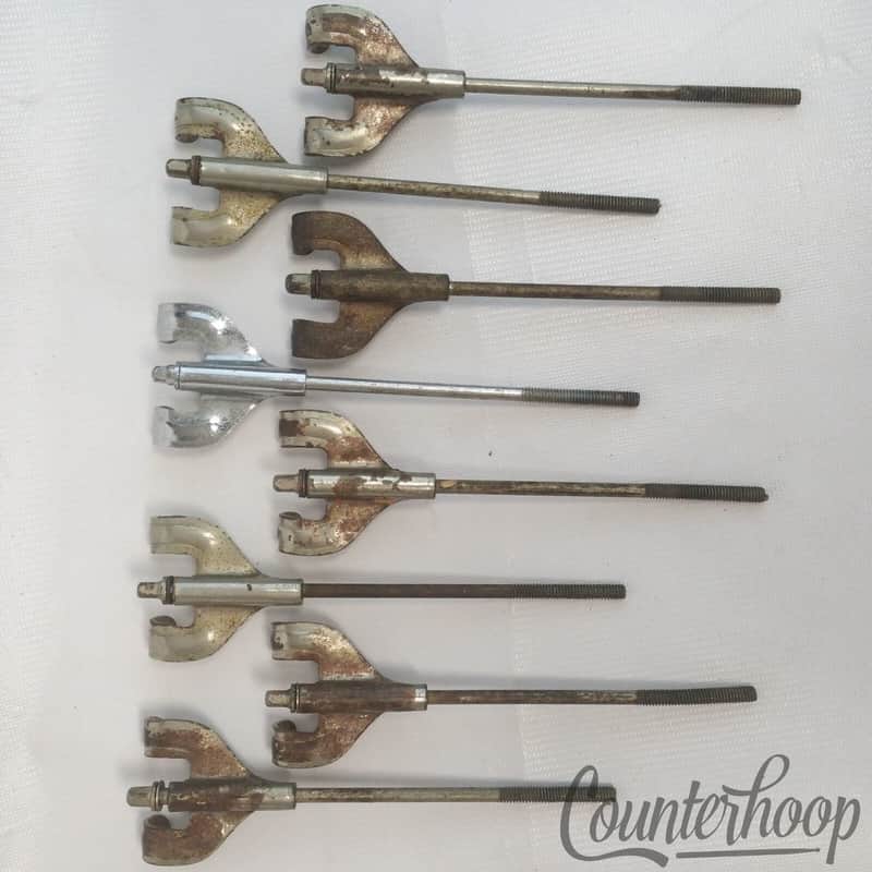 Gretsch 8x Tension T-Rods+Claws Broadkaster Vintage40s Nickel Bass Drum/Snare 6" image 1
