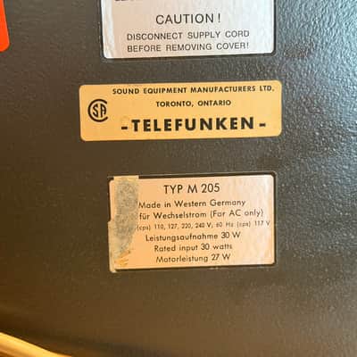 Telefunken Magnetophen M205 Reel to Reel Made in Germany Tested Fully Working🎶 image 8