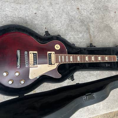 Gibson Les Paul Traditional Pro V Satin Mahogany Top 2020 - Satin Wine Red image 2