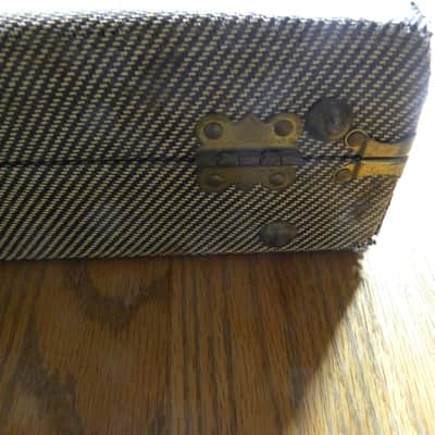 1940's lap steel hard case, Lucite handle, blue interior, EXCELLENT Condition- Magnatone image 12