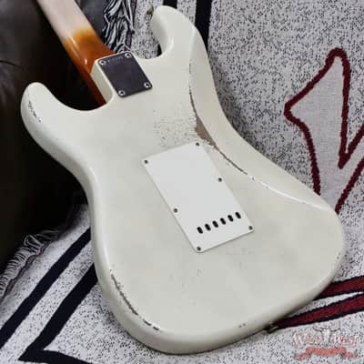 Fender Custom Shop Andy Hicks Masterbuilt 1963 Stratocaster Relic Aged Olympic White 7.30 lbs image 12