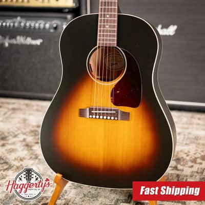 Gibson J-45 Special Acoustic/Electric Guitar - Satin Vintage Sunburst with Gig Bag image 1