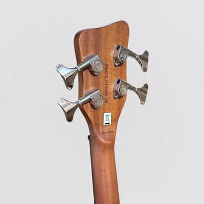 Warwick RockBass Alien Deluxe Hybrid Thinline 4 String Acoustic Electric Bass Guitar - Natural image 11