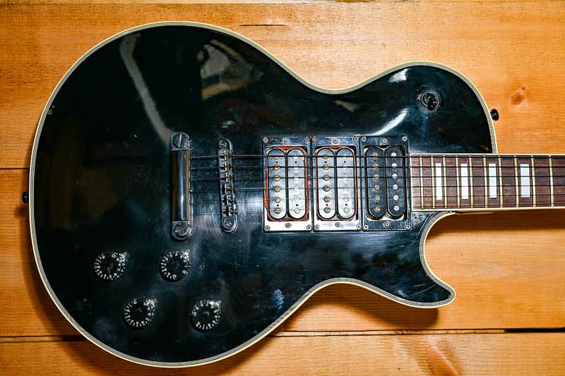 Ibanez 3-Pickup Single Cutaway Custom 1976 Black image 1