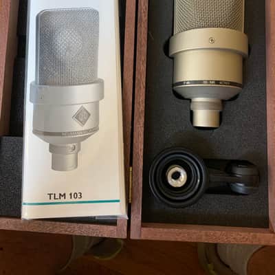 Neumann TLM 103 Large Diaphragm Cardioid Condenser Microphone Stereo Pair 1997 - Present - Nickel image 3