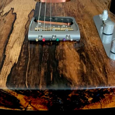 "Verity" Custom Telecaster / Barncaster from A Wee Black Dug Guitars - Natural, Figured Driftwood image 15