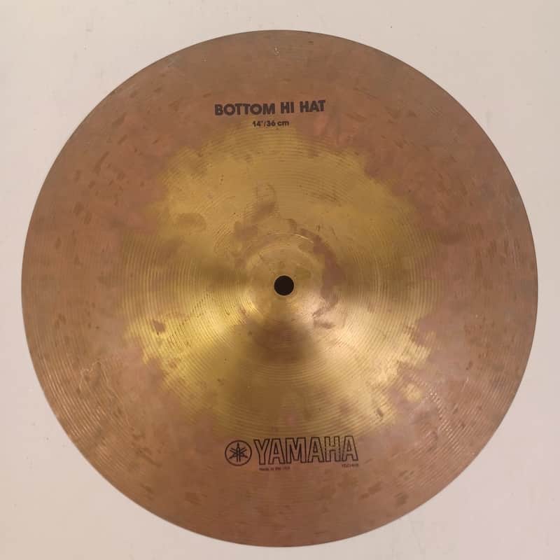Yamaha YDZ14HB 14" Hi-Hat Cymbal Bottom Side Zildjian Vintage 80s Made In USA image 1