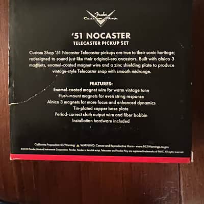 Fender Custom Shop ’51 Nocaster Pickup Set 2010s - Chrome / Black image 4