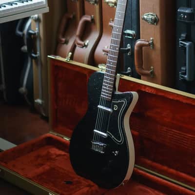 Danelectro '56 Baritone Electric Guitar-Black Metal Flake *USA Small Business* image 2