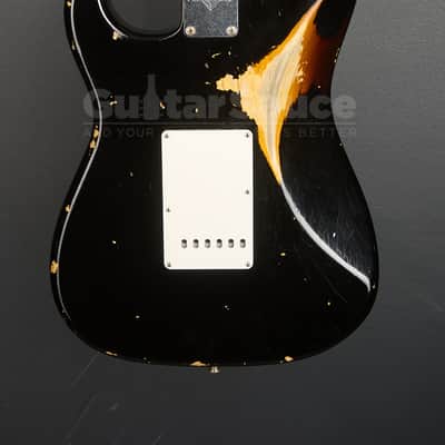 Fender Custom Shop 55 Stratocaster Heavy Relic Aged 2017 - Black Over Chocolate Two Tone Sunburst (COD 2136UG) image 15