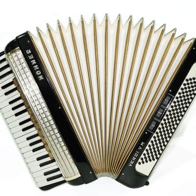 Hohner Verdi VM Piano Accordion 120 Bass, made in Germany, Straps and Hard Case, Vintage Original Musical Instrument, 2720 image 3