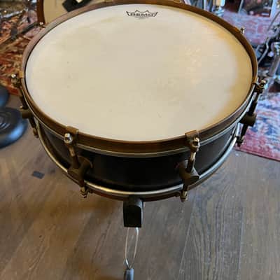 A&F Drum Co. Raw Steel 5x14 Snare Drum (2018) – Handmade Boutique – Very Good image 1