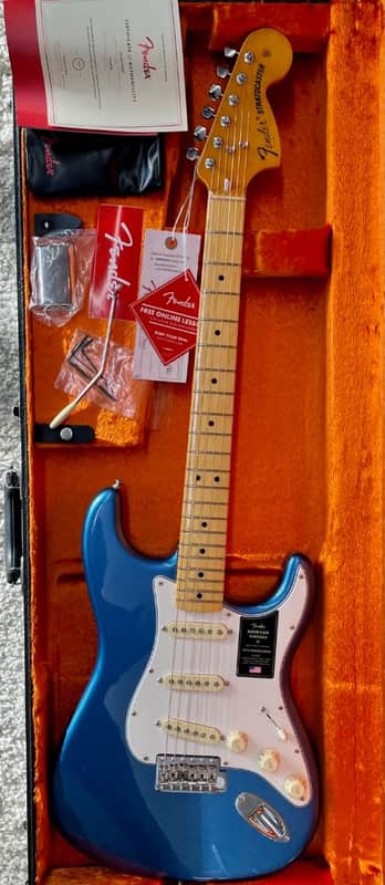 Fender American Vintage II 1973 Lake Placid Blue Stratocaster Guitar with Case image 1