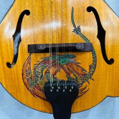 Blueberry Handmade Mandolin Dragon Motif image 2