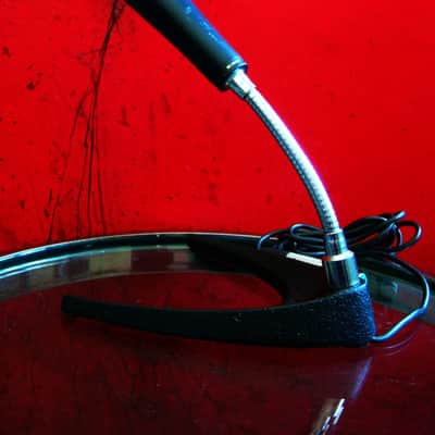 Vintage RARE 1960's RCA SK-30 dynamic microphone dark blue Low Z w Atlas stand & cable image 8