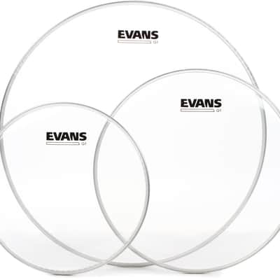 Evans G1 Clear 3-piece Tom Pack - 10/12/16 inch image 1