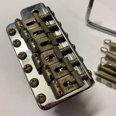 1980s original Fender Japan JV Serial Stratocaster bridge 56mm – Includes extra modern MIJ Fender block image 4