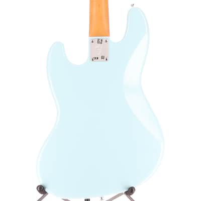 Fender Certified Pre-Owned Gold Foil Jazz Bass, Ebony Fingerboard, Sonic Blue (O12) (09859) image 2